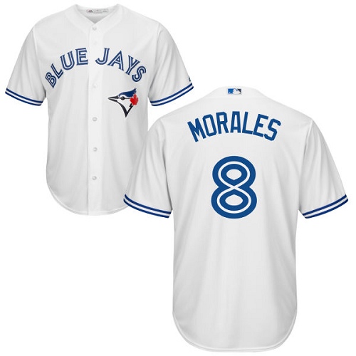 Blue Jays #8 Kendrys Morales White Cool Base Stitched Youth MLB Jersey